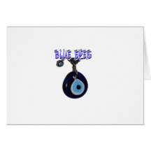 Beaux yeux bleus carte de vœux