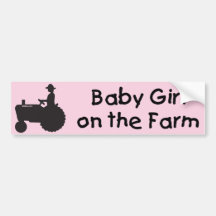 Bébé à la ferme autocollant pour voiture