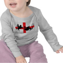 Bébé anglais de drapeau du jour de St George T-shirts