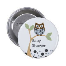 Bébé bleu de hibou badge