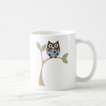Bébé bleu de hibou mugs à café