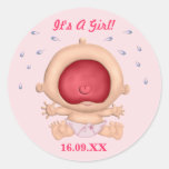 Bébé braillant c'est un autocollant de fille
