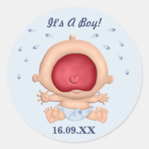 Bébé braillant c'est un autocollant de garçon