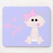 Bébé c'est une fille Mousepad Tapis De Souris