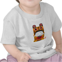 Bébé chanceux de tigre t-shirts