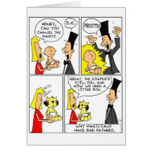 Bébé changeant de magicien cartes de vœux