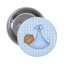 Bébé d'Afro-américain dans la couverture Badges Avec Agrafe