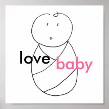 Bébé d'amour (rose) posters