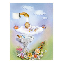 Bébé de baptême de baptême cartes postales