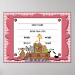 Bébé de l'arche de Noé Affiche