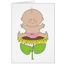 Bébé de tournesol cartes de vœux
