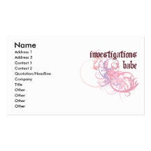 Bébé d'investigations modèle de carte de visite