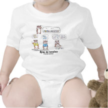 Bébé drôle d'Abrahamster de bande dessinée T-shirt