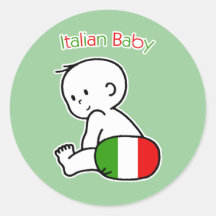 Bébé italien autocollant