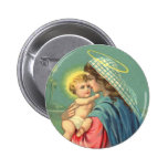 Bébé Jésus et bouton de Vierge Marie Badge