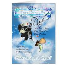 Bébé mignon et infirmière mignonne SK du jour de l Cartes De Vœux
