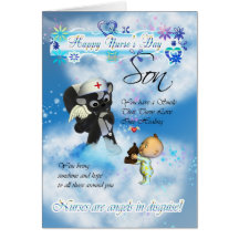 Bébé mignon et infirmière mignonne SK du jour de l Cartes
