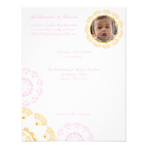 Bébé rose et jaune de Namkaran appelant des invita