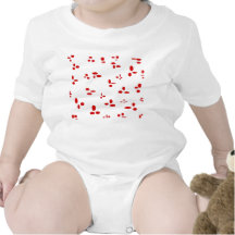 Bébé rouge de T-shirt de patte