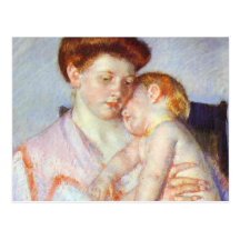 Bébé somnolent. c. 1910, Mary Cassatt Cartes Postales