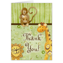 Bébés de jungle, invitation de baby shower de garç cartes de vœux