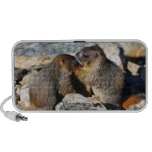 bébés de marmotte haut-parleurs notebook