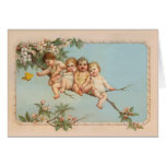 Bébés supérieurs d'arbre carte de vœux