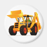 Bêcheur jaune magnets pour réfrigérateur