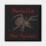 Bedelia l'araignée laissée aimant pour réfrigérateur