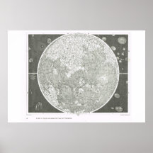 Beer and Madler's map of the moon Posters