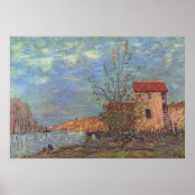 Bei Moret 1881Oil d'Alfred Sisley - de Der Loing Posters