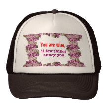 Being Wise -  Words of wisdom Hats