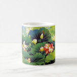 Bel art chinois frais de feuille de vert de fleur  mug