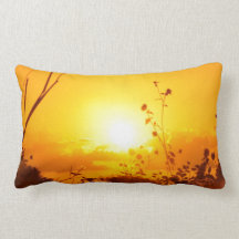 Bel oreiller de coucher du soleil