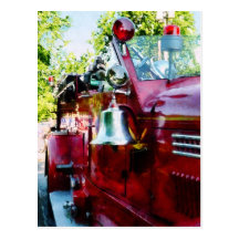 Bell sur la pompe à incendie cartes postales