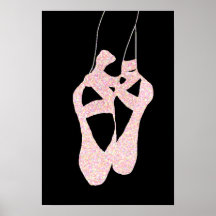 Belle affiche de chaussures de ballet d'en Pointe 