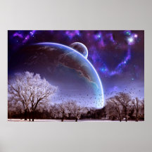 Belle affiche de vue de planète