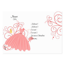 Belle, belle robe cartes de visite personnelles