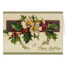 Belle carte de Noël victorienne