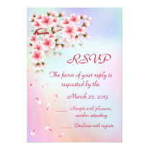 Belle carte de Sakura RSVP Bristol Personnalisé