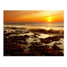 Belle carte postale de coucher du soleil