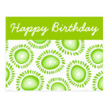 Belle carte postale géniale verte d'anniversaire d