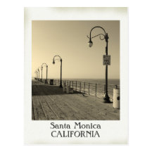 Belle carte postale vintage de Santa Monica !