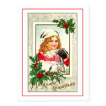 Belle carte vintage de Joyeux Noël Carte Postale