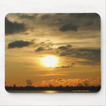 Belle conception de mousepad de lever de soleil tapis de souris