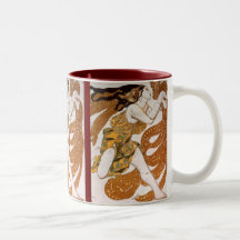 Belle femme de cru de danse d'écoulement mug