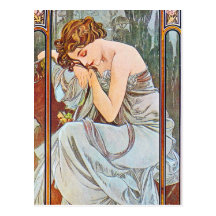 Belle femme de sommeil cartes postales
