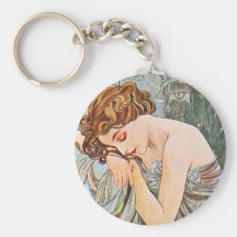 Belle femme de sommeil porte-clés