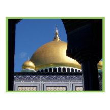 Belle mosquée avec le dôme plaqué par or cartes postales