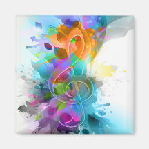 Belle note colorée et fraîche de musique d'éclabou magnets pour réfrigérateur